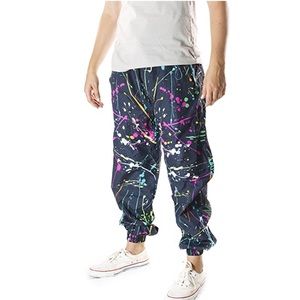 8s 90s Retro Neon Windbreaker Pants 